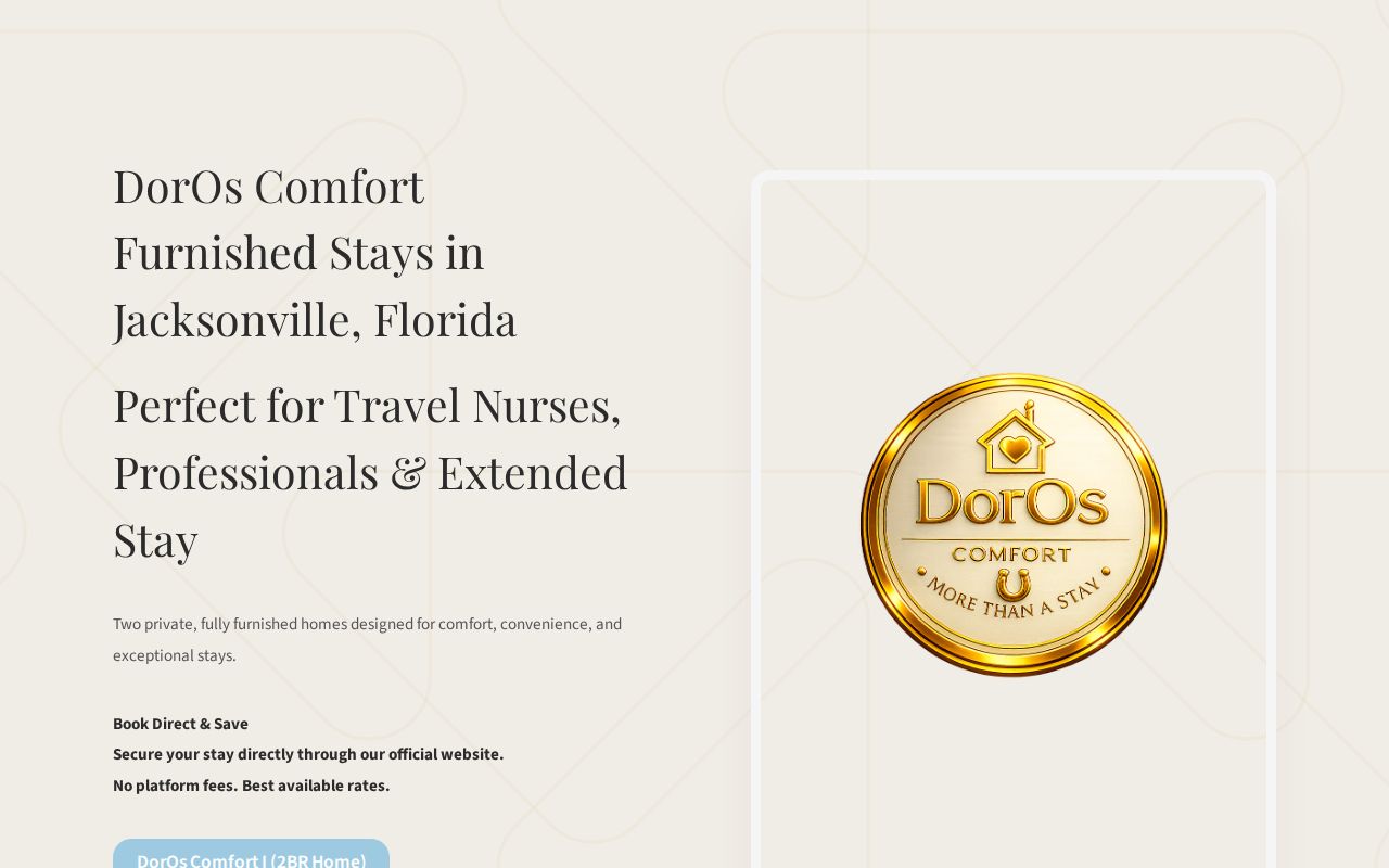 DorOs Comfort | Private Furnished Comfortable Stays in Jacksonville ...